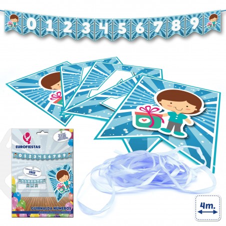 Ghirlanda numeri blu