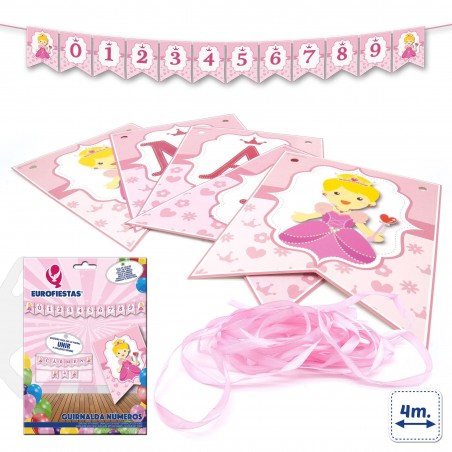 Ghirlanda numeri rosa