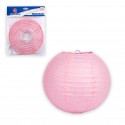 Lanterna rotonda 25cm rosa