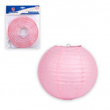 Lanterna rotonda 25cm rosa