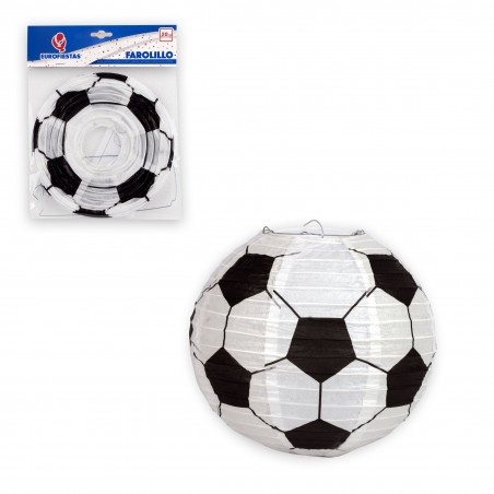 Lanterna di carta rotonda 20cm calcio