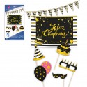 Set compleanno cartello champagne
