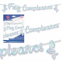 Ghirlanda felice compleanno sirene madreperla