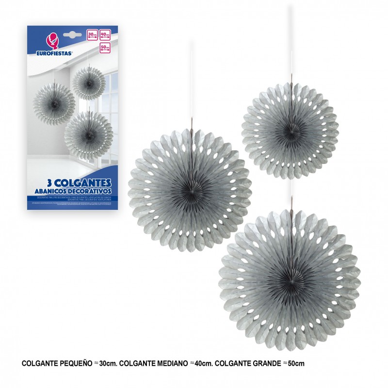 Set di 3 pendenti decorativi in argento