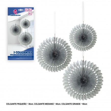 Set di 3 pendenti decorativi in argento