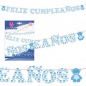 Ghirlanda felice compleanno orsetto celeste