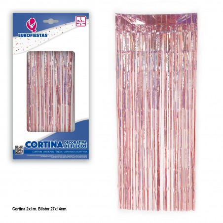 Tenda a frange 2x1 pois rosa