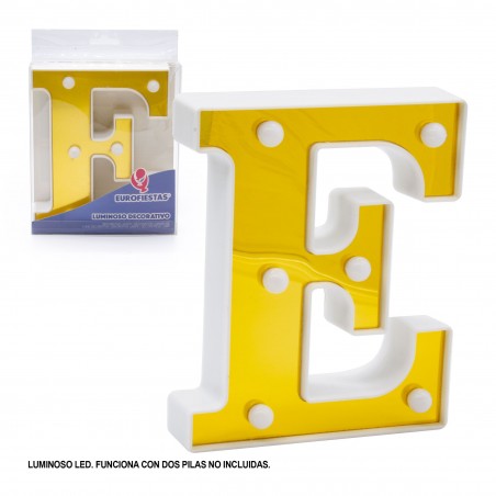 Lettera led 16cm oro e
