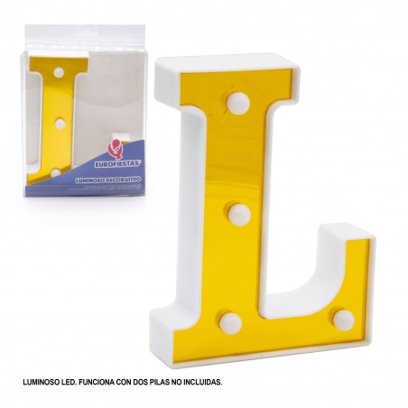 Lettera led 16cm oro l