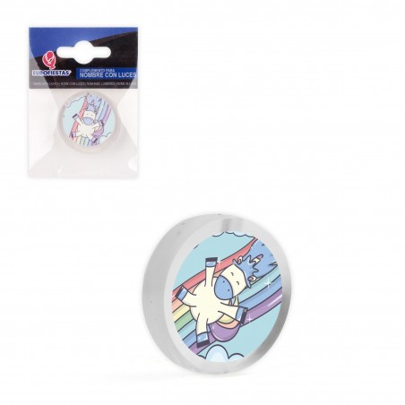 Nome led cerchio unicorno arcobaleno
