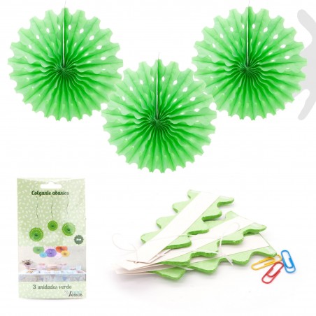 Ciondolo a ventaglio verde 3 20 cm