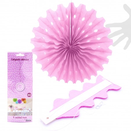 Pomponi pendenti rosa 40cm.