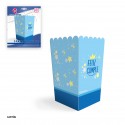 Scatole popcorn collezione felice compleanno blu