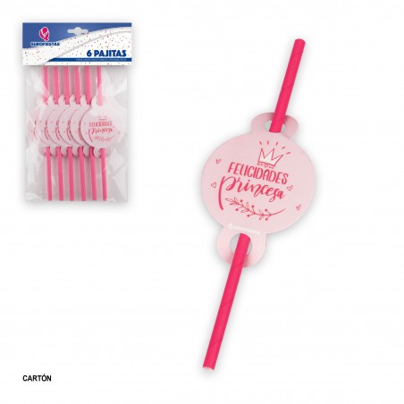 Collezione di cannucce congratulazioni principessa
