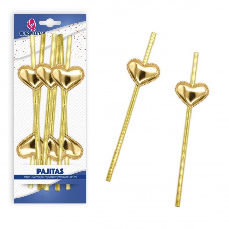 "Straws cuore argento"