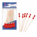 20 stuzzicadenti 12 cm palline rosse