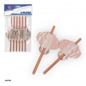 Collezione cannucce vene oro rosa