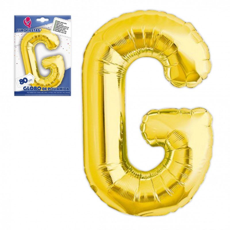 Globo in poliamide lettera g altezza 80cm