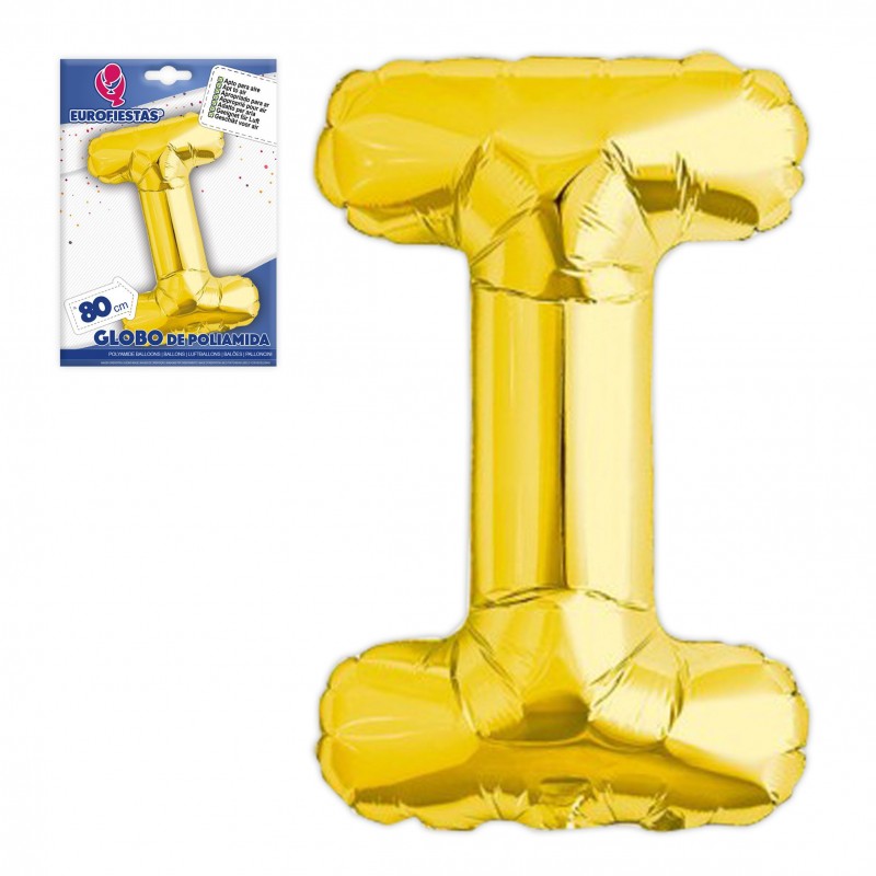 Globo in poliamide lettera i altezza 80cm