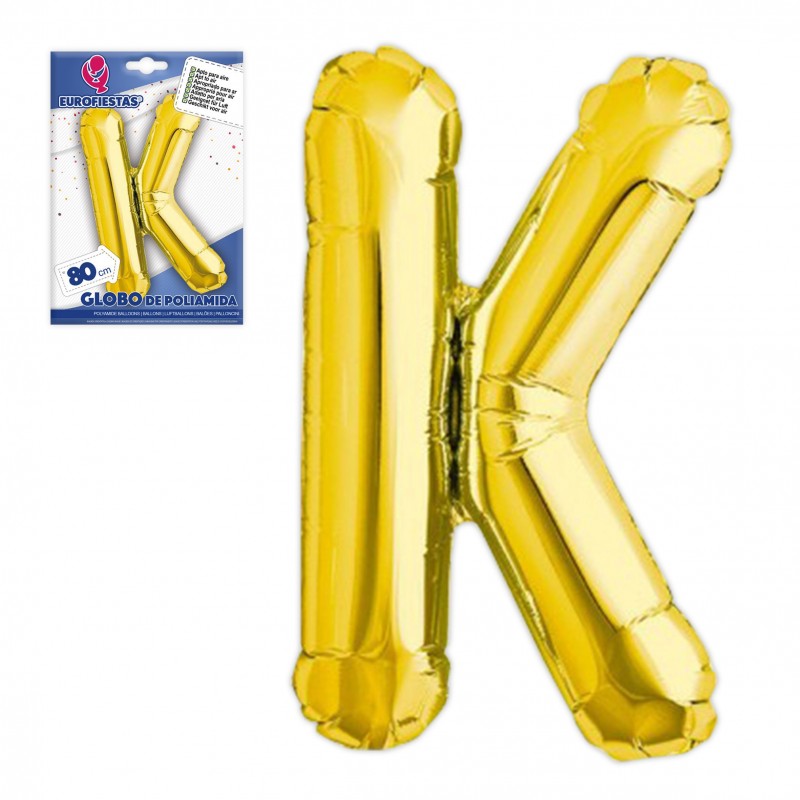 Globo in poliamide lettera k altezza 80cm