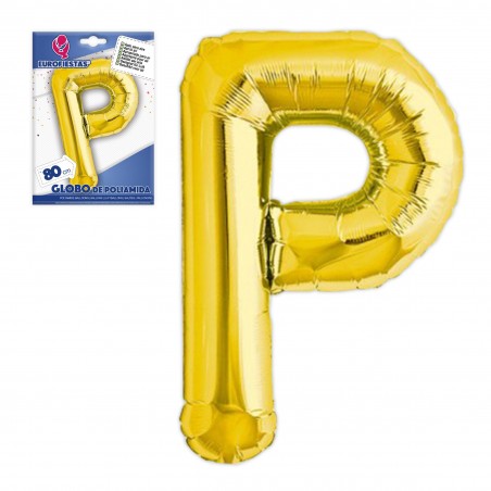 Globo in poliamide lettera p altezza 80cm