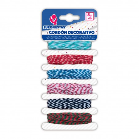 Cordon 1 5mm 5m 6 colori.strisce scure