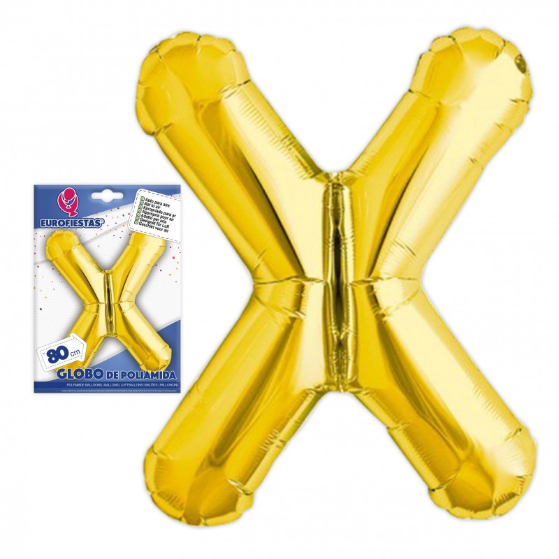 Globo in poliamide lettera x altezza 80cm