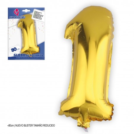 Palloncino in poliamide numero 1 altezza 80cm