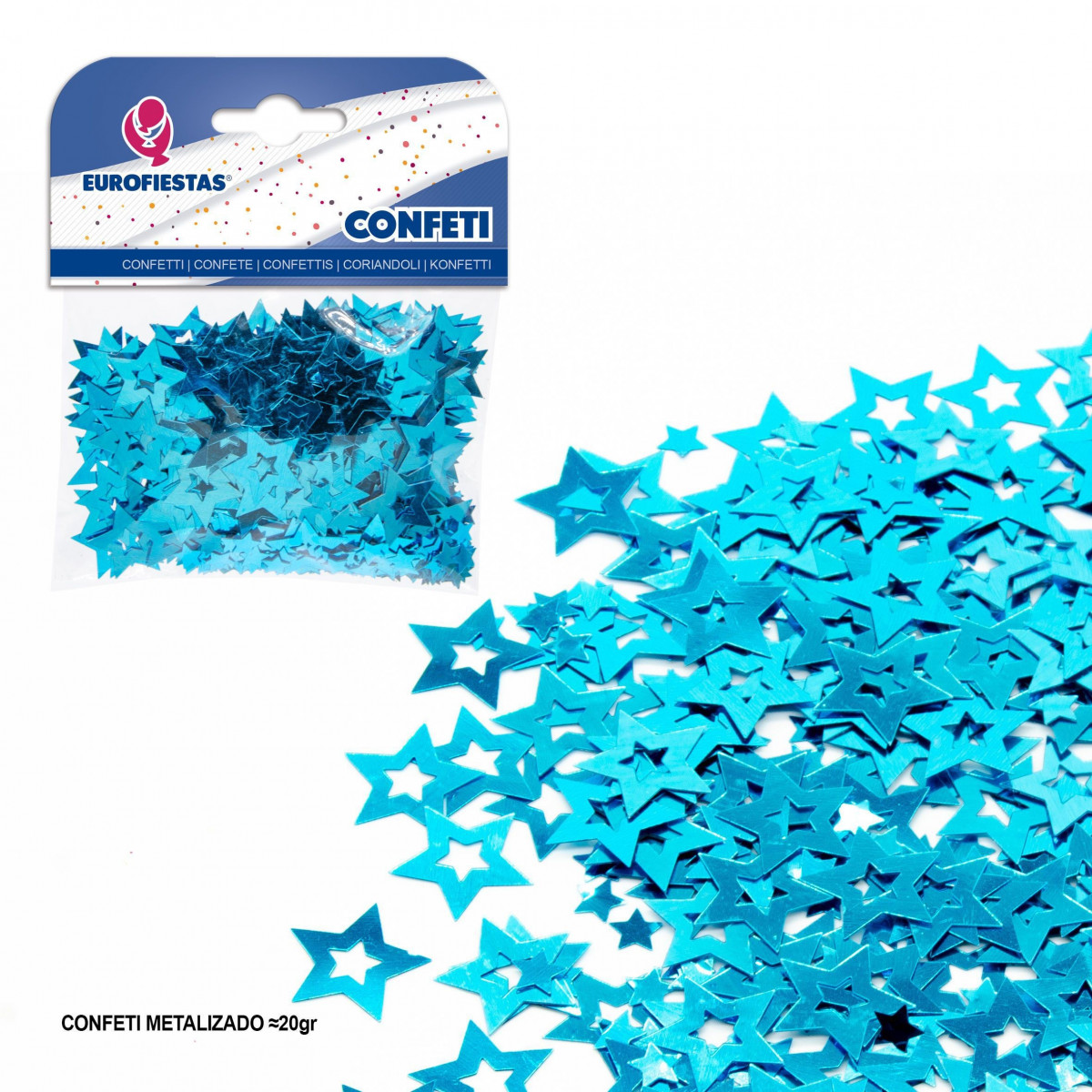 Confetti brillanti stella blu