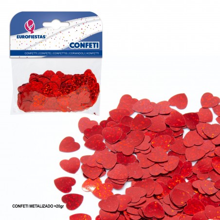 Coriandoli cuore rosso brillante