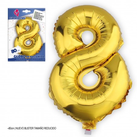 Globo in poliamide numero 8 altezza 80cm