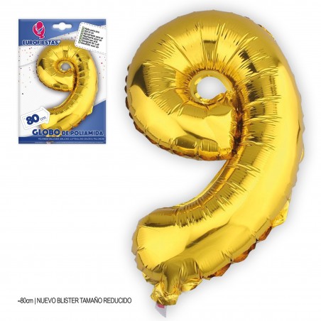 Globo in poliamide numero 9 altezza 80cm