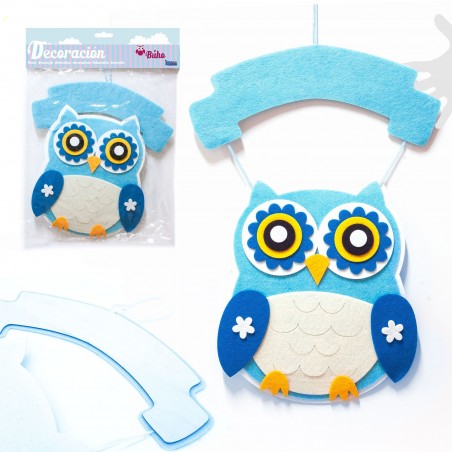 Decorazione gufo blu