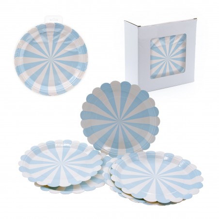 Piatto pastello sole 18cm blu