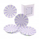 Piatto torta sole 18 cm viola
