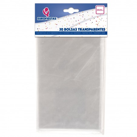 Borse Trasparenti in Plastica 25x13cm: Pacco da 20 Unità per Eventi e Feste
