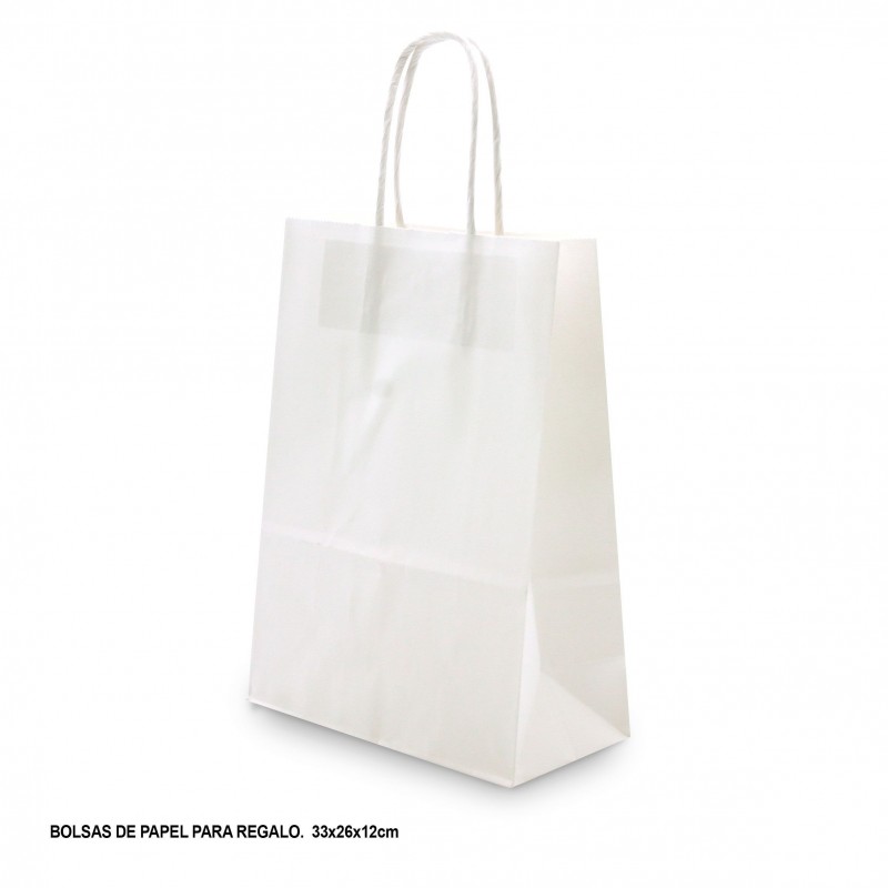 Sacchetto di carta 33x26x12cm bianco
