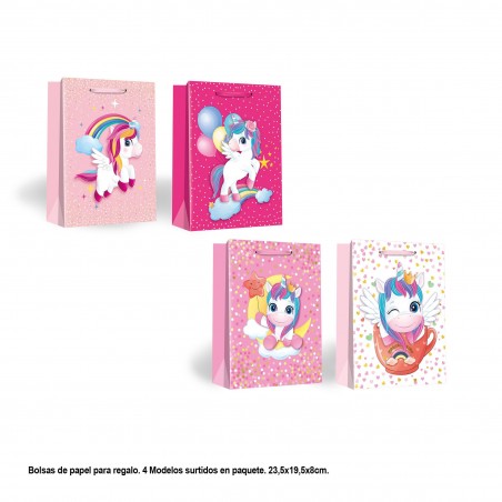 Borsa unicorno baby rosa 4 modelli piccola