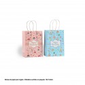 Sacchetto regalo di buon compleanno piccolo rosa blu 2 modelli