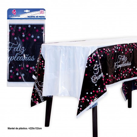 Tovaglia 220x132 collezione nero rosa