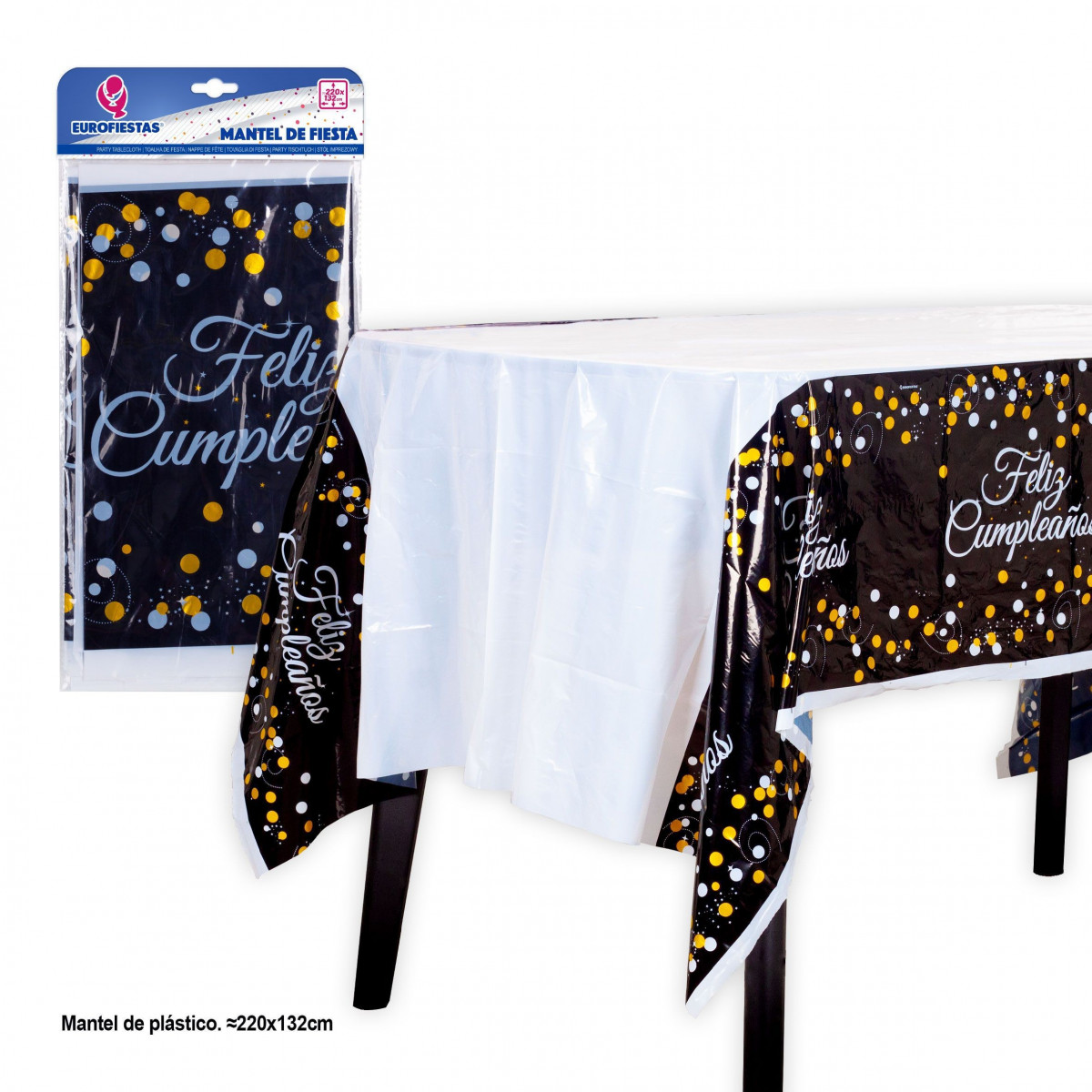 Tovaglia 220x132 collezione nero giallo
