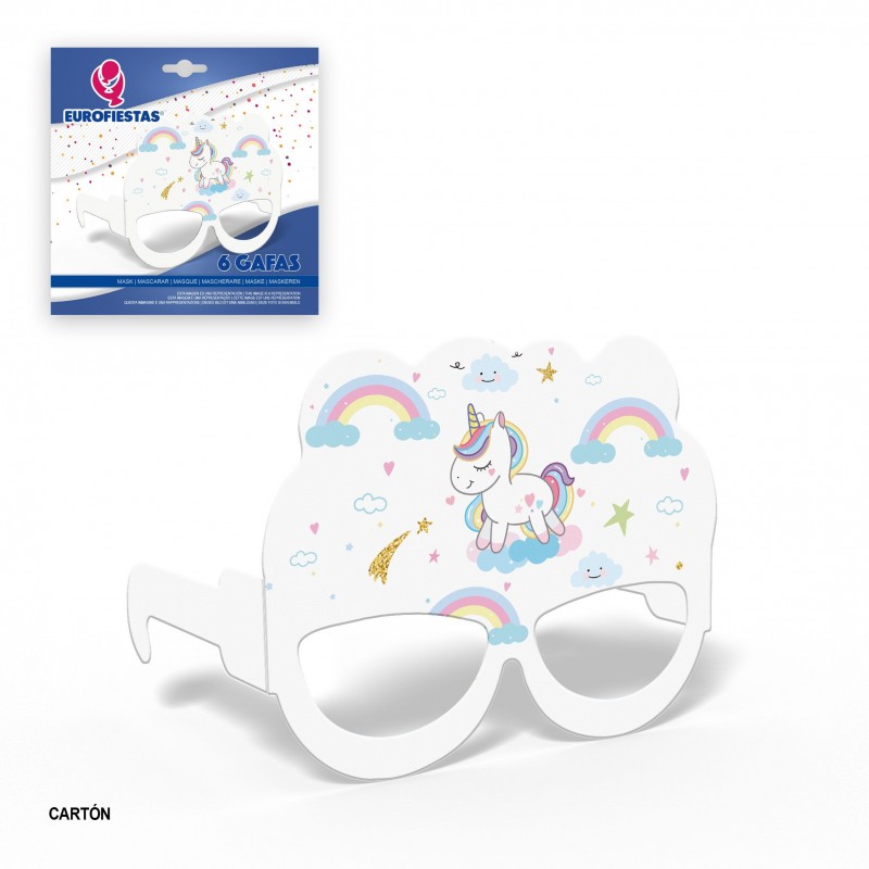 Maschera di cartone collezione unicorni