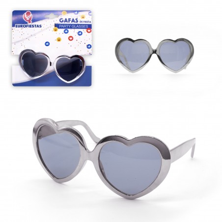 Occhiali cuori argento