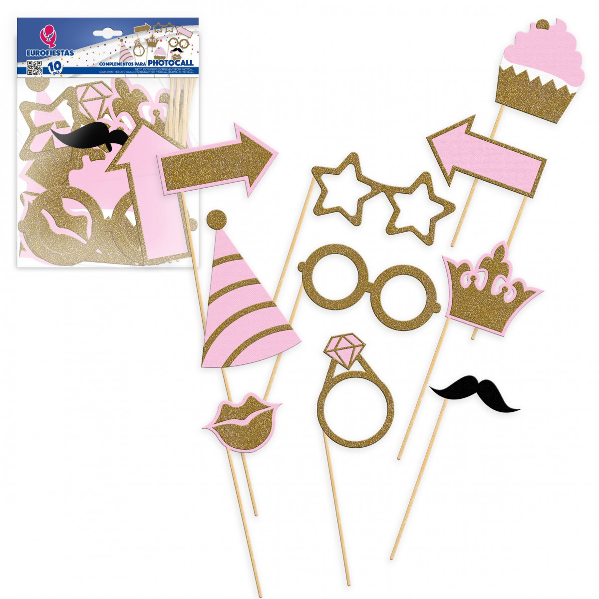 Complemento photocall oro e rosa cupcake 10