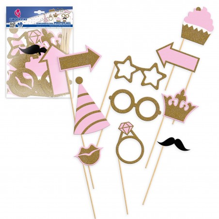 Complemento photocall oro e rosa cupcake 10