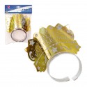 Buon compleanno corona oro glitter argento