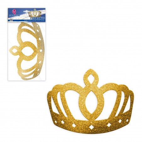 Corona glitter oro re