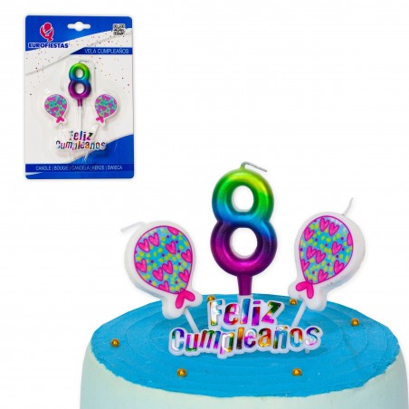 Candela buon compleanno sfumature nº 8
