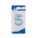 Candela blu numero 5