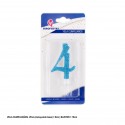 Candela glitter blu 4